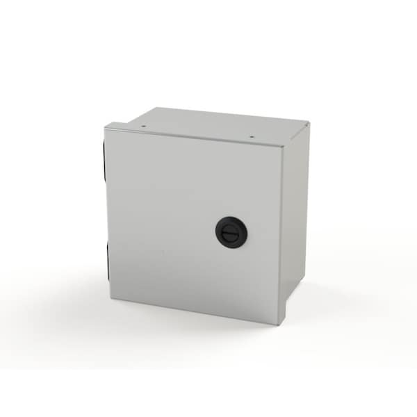 1/4 Turn Latch Electrical Enclosures, 6 in H, 4 in D, 6 in W, NEMA 1, Carbon Steel
